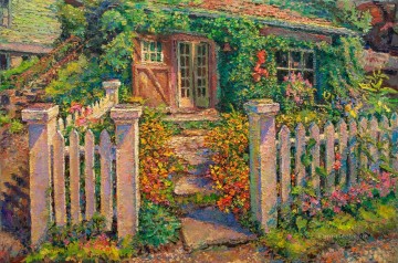  studio Painting - studio garden gate afternoon